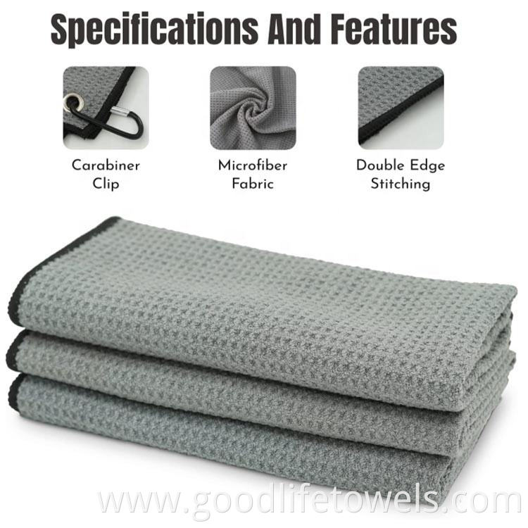 Industrial Strength Magnet Tri Fold Waffle Golf Towel